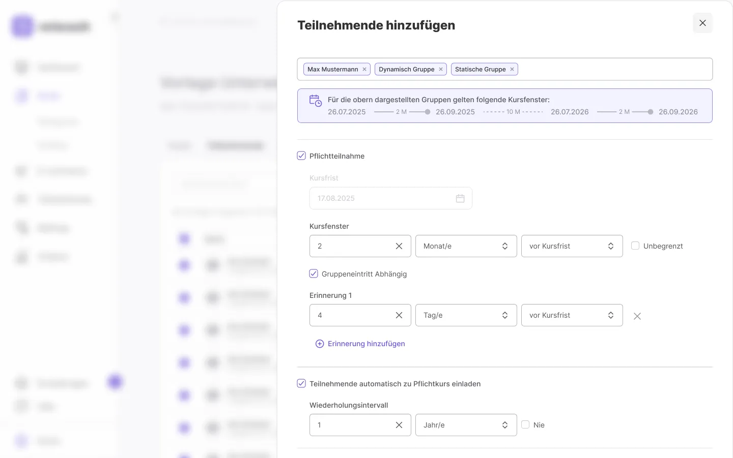 Compliance workflow drawer — variant 1