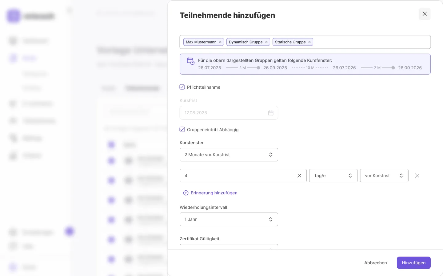 Compliance workflow drawer — variant 2