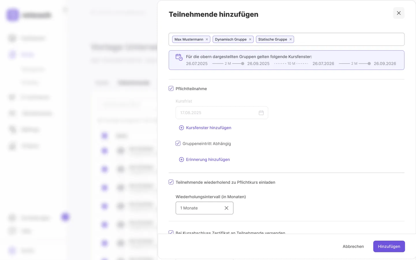 Compliance workflow drawer — variant 4